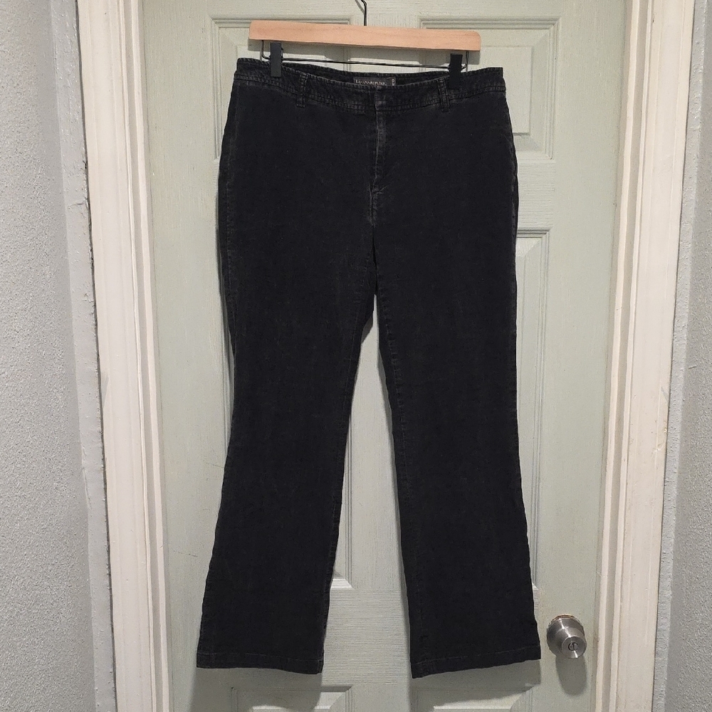 Banana Republic Martin Women's Relaxed Corduroy Charcoal Wide leg Pants - Picture 3 of 6